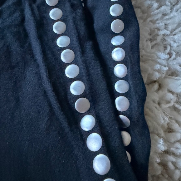 Comfortable Tart Black Modal-Spandex Blend bling metallic goth unique vintage Y2 - Picture 3 of 6